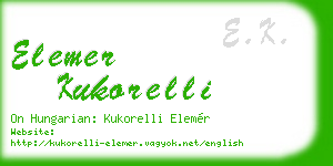 elemer kukorelli business card